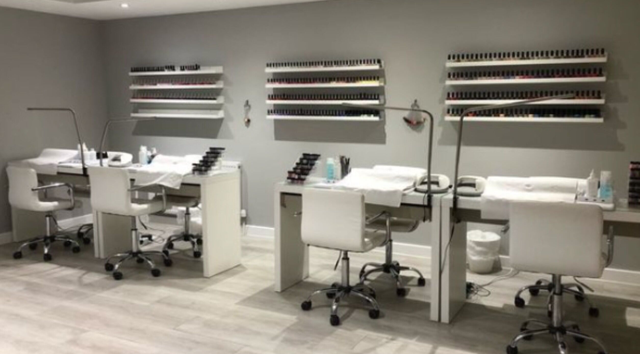 Modern nail studio setup at Revitalize Beauty and Aesthetics, Westgate-on-Sea, England, GB.