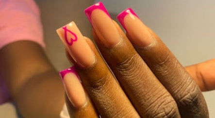 Elegant pink French manicure at Nails & Co. in Lekki, Lagos, NG.