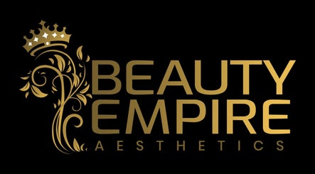 Sophisticated logo of Beauty Empire Aesthetics in Tampa, Florida, US with golden crown and leaves.
