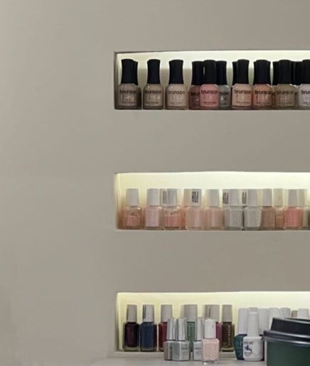 Elegant nail polish display at Sabah Salem صباح السالم, in Sabah Al Salem, Mubarak Al-kabeer Governorate, KW.