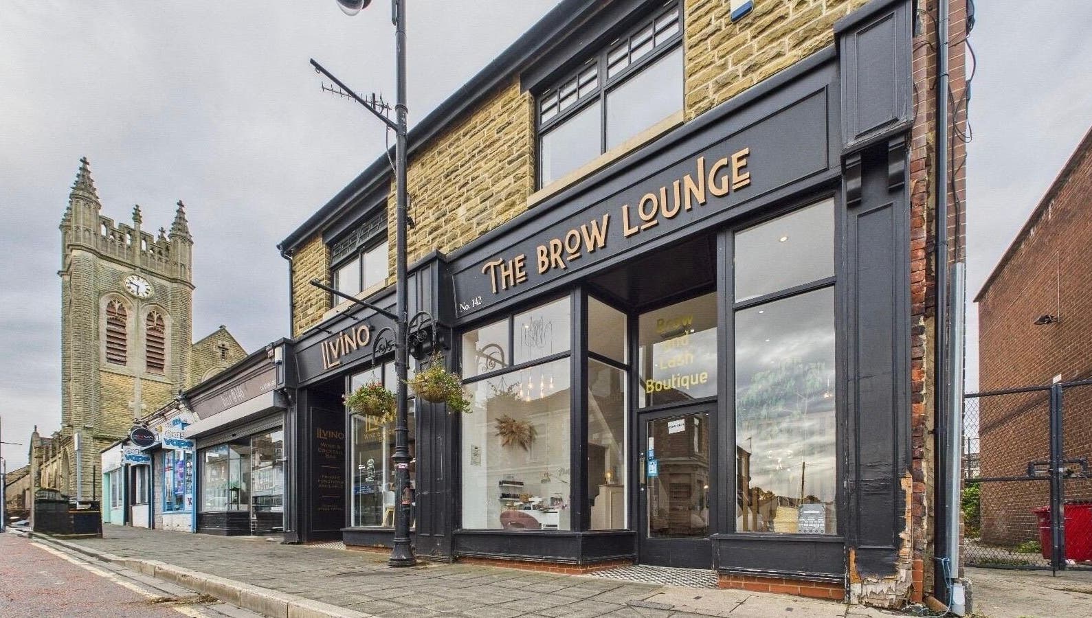 The Brow Lounge Aesthetics and Beauty venue exterior in Bishop Auckland, England, GB, showcasing modern charm.