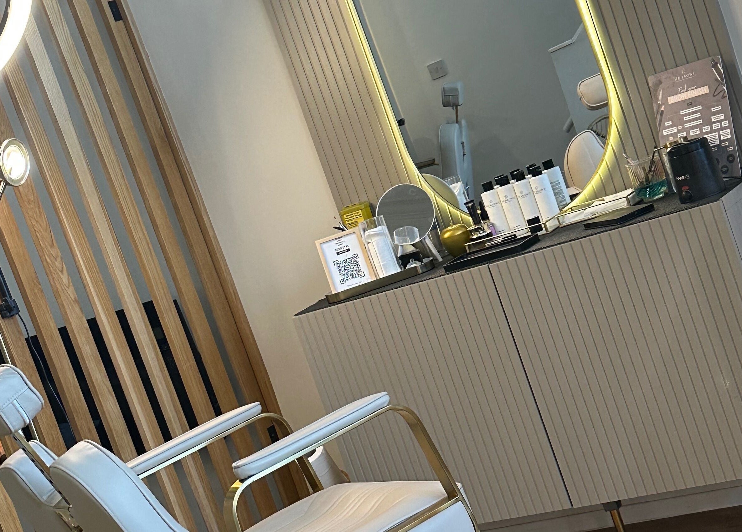 Modern beauty station at The Brow Lounge Aesthetics and Beauty in Bishop Auckland, England, GB.