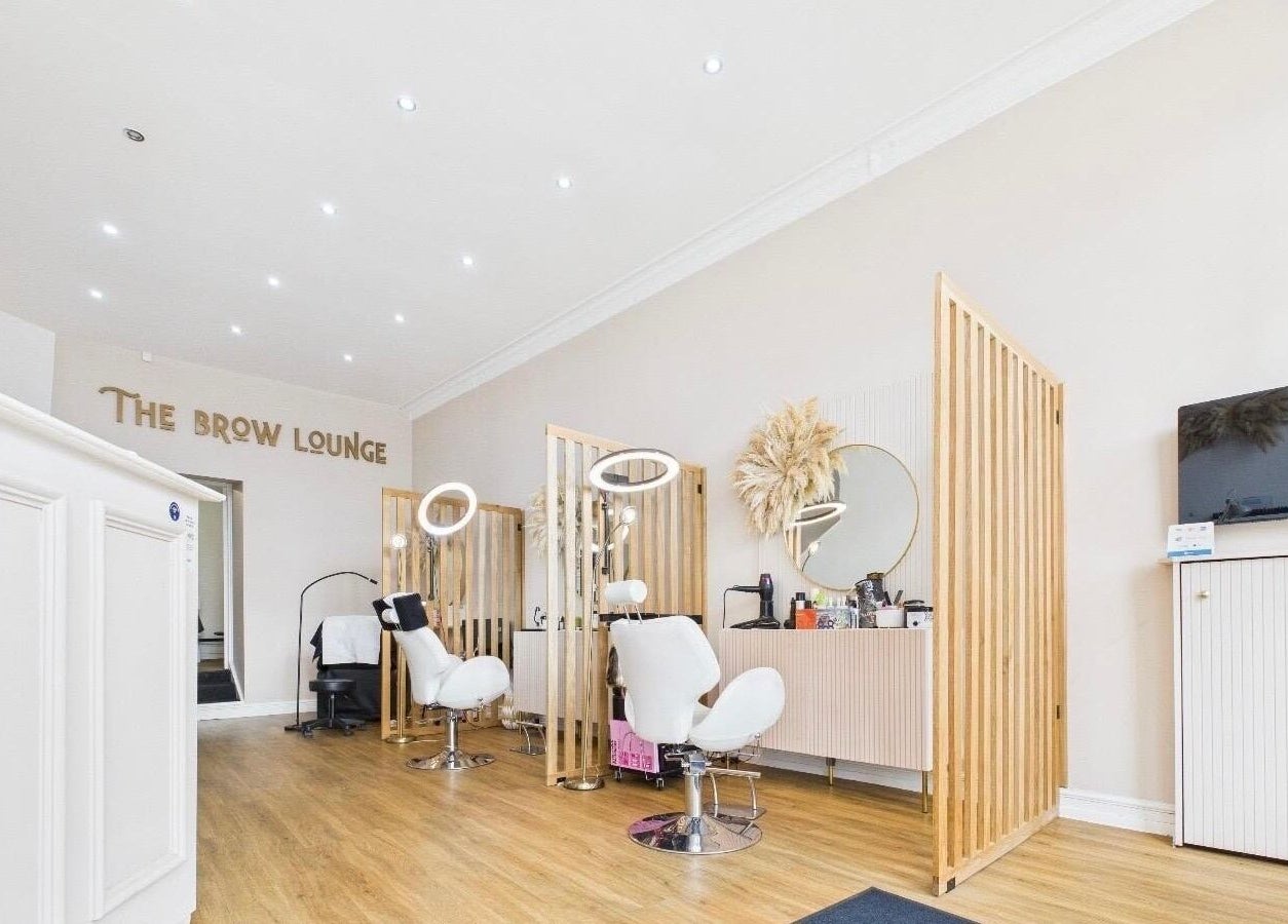 Elegant interior of The Brow Lounge Aesthetics and Beauty in Bishop Auckland, England, GB, showcasing modern salon design.
