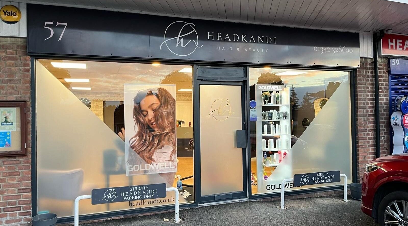 Exterior view of Mane Street Salon LLP in East Grinstead, England, GB showcasing modern design.