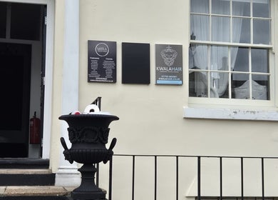 Entrance of 81A Bedford Place, Southampton, SO15 2DF, featuring venue signage and window. Southampton, England, GB.