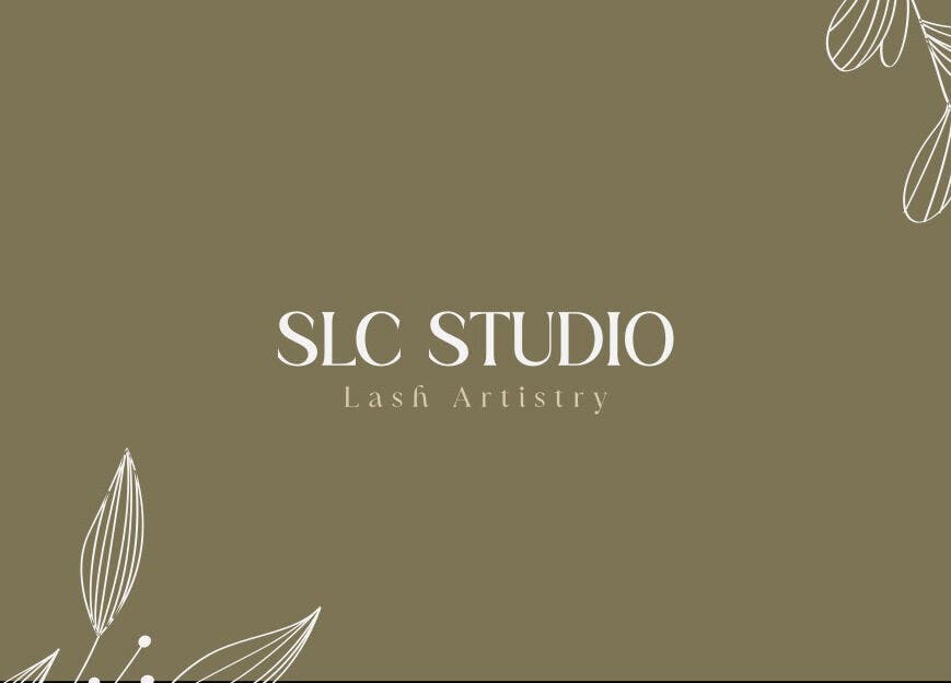 SLC Studio logo with floral design at Ash Green, England, GB showcasing its lash artistry expertise.