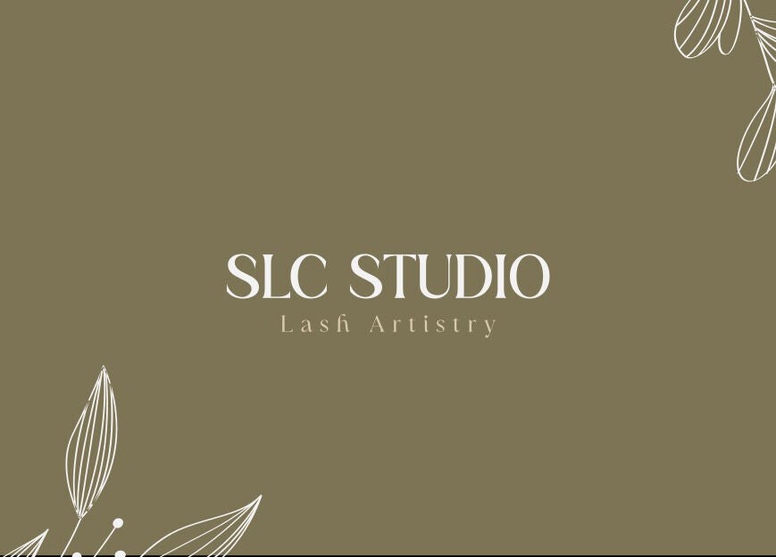 SLC Studio logo with floral design at Ash Green, England, GB showcasing its lash artistry expertise.
