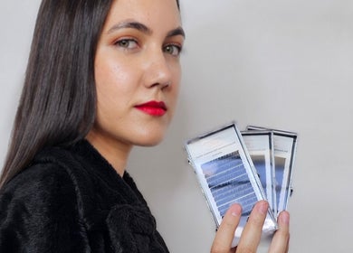 Woman holding lash trays at Lashcore | Rondebosch East, Cape Town, Western Cape, ZA.