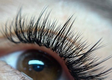 Close-up of expertly applied lashes at Lashcore | Rondebosch East, Cape Town, Western Cape, ZA.