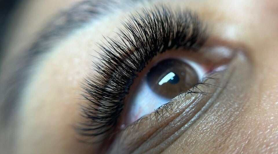 Close-up of lush eyelashes at Lashcore | Rondebosch East, Cape Town, Western Cape, ZA.