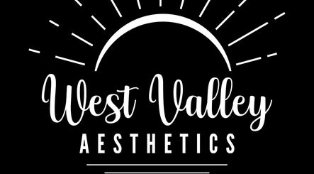 Logo of West Valley Aesthetics located in Glendale, Arizona, US, featuring a sunburst design.
