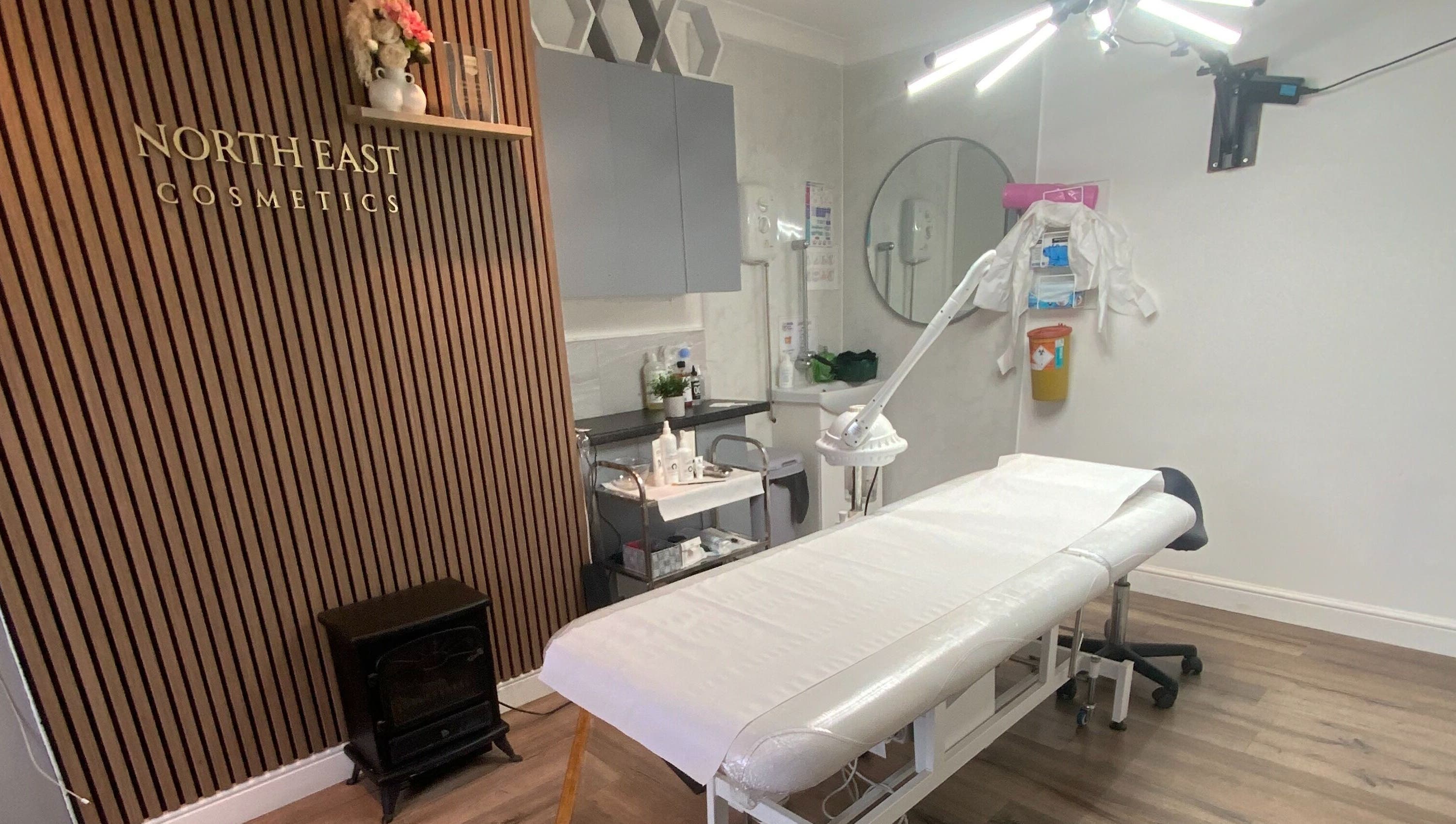 Tranquil treatment room at North East Cosmetics [Easington Village], Peterlee, England, GB.