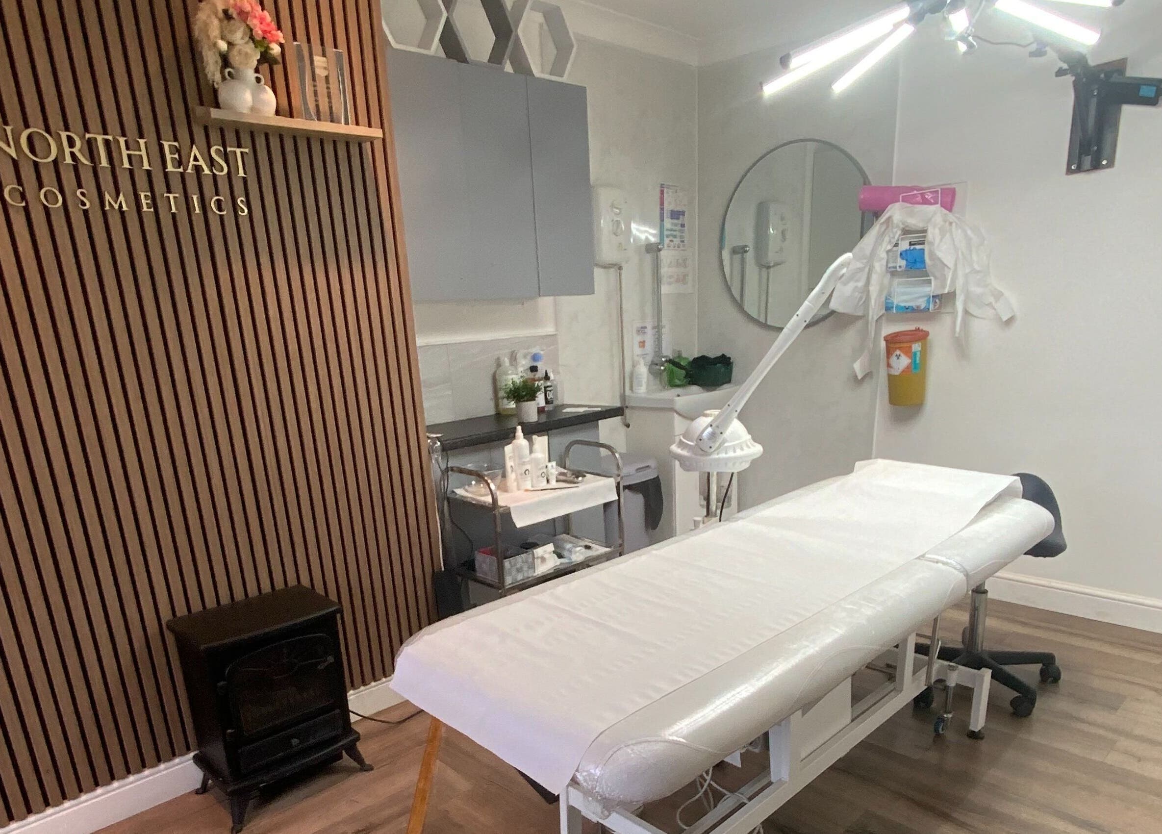 Tranquil treatment room at North East Cosmetics [Easington Village], Peterlee, England, GB.