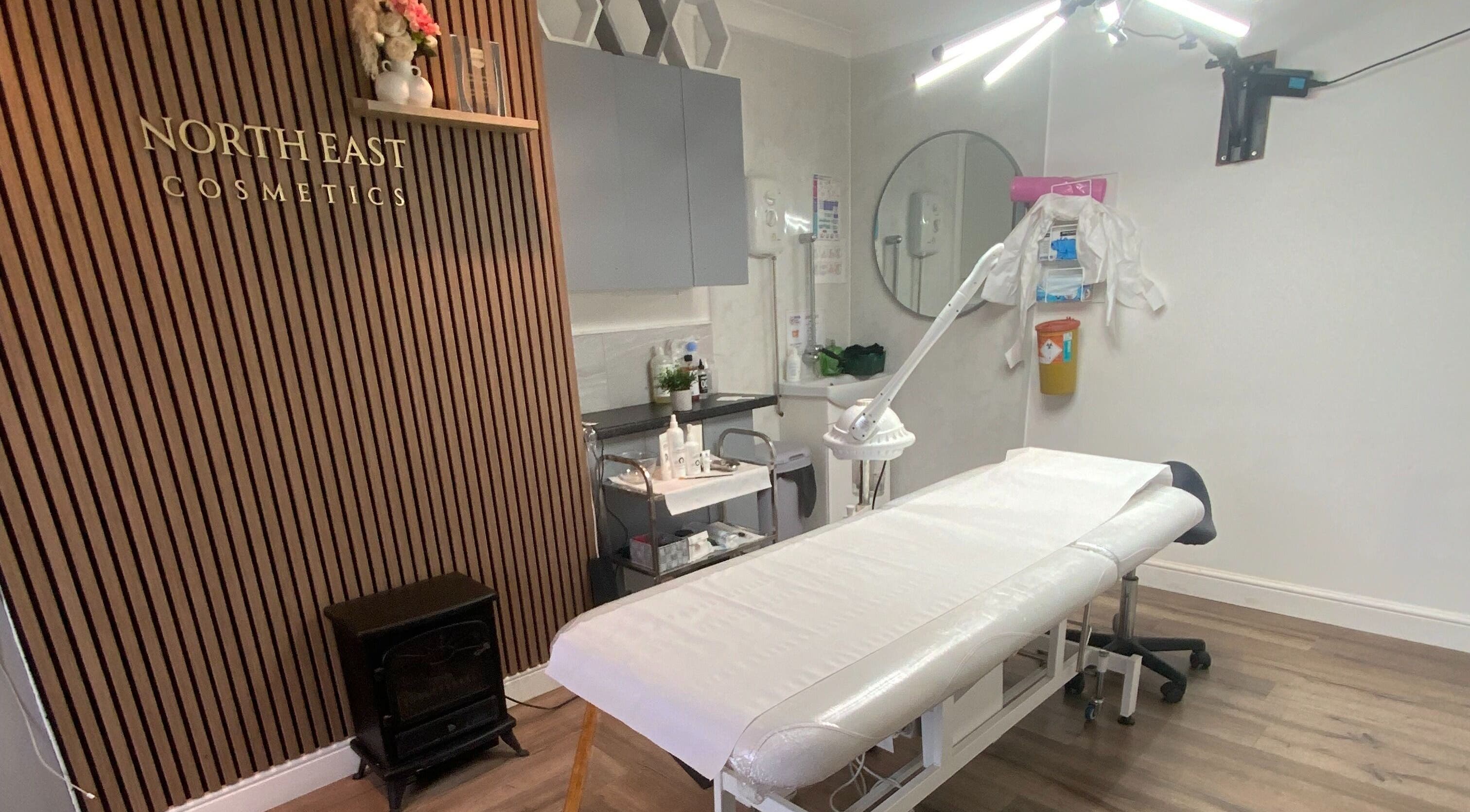 Tranquil treatment room at North East Cosmetics [Easington Village], Peterlee, England, GB.