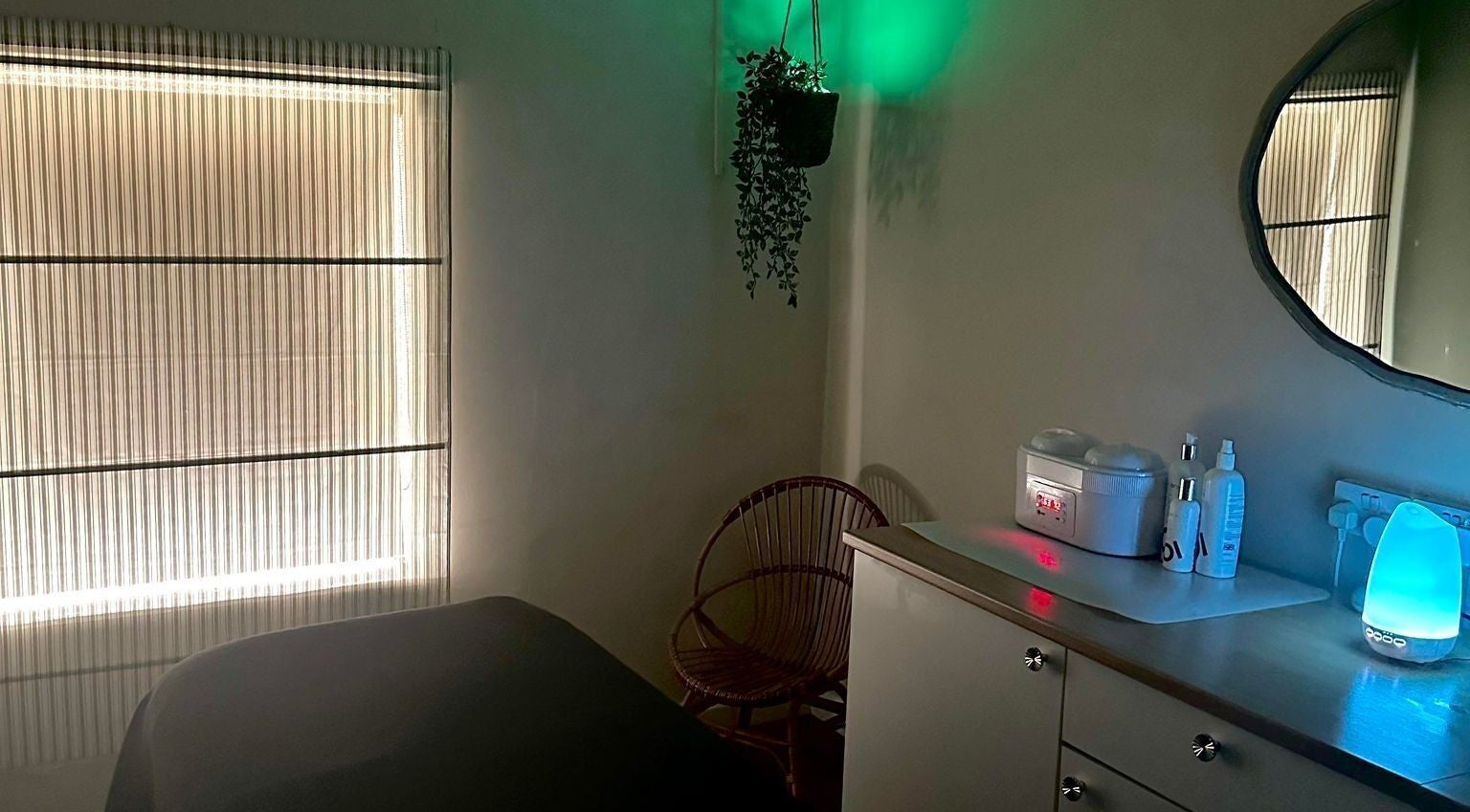 Tranquil treatment room at Blossom Advanced Beauty, Selby, England, GB with relaxing decor and soothing ambiance.