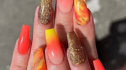 Bright, glittery nail art by Amylee Whitehouse - Nail Artist and Trainer, Chesterfield, England, GB.