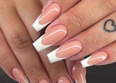 French manicure at Amylee Whitehouse - Nail Artist and Trainer, Chesterfield, England, GB.