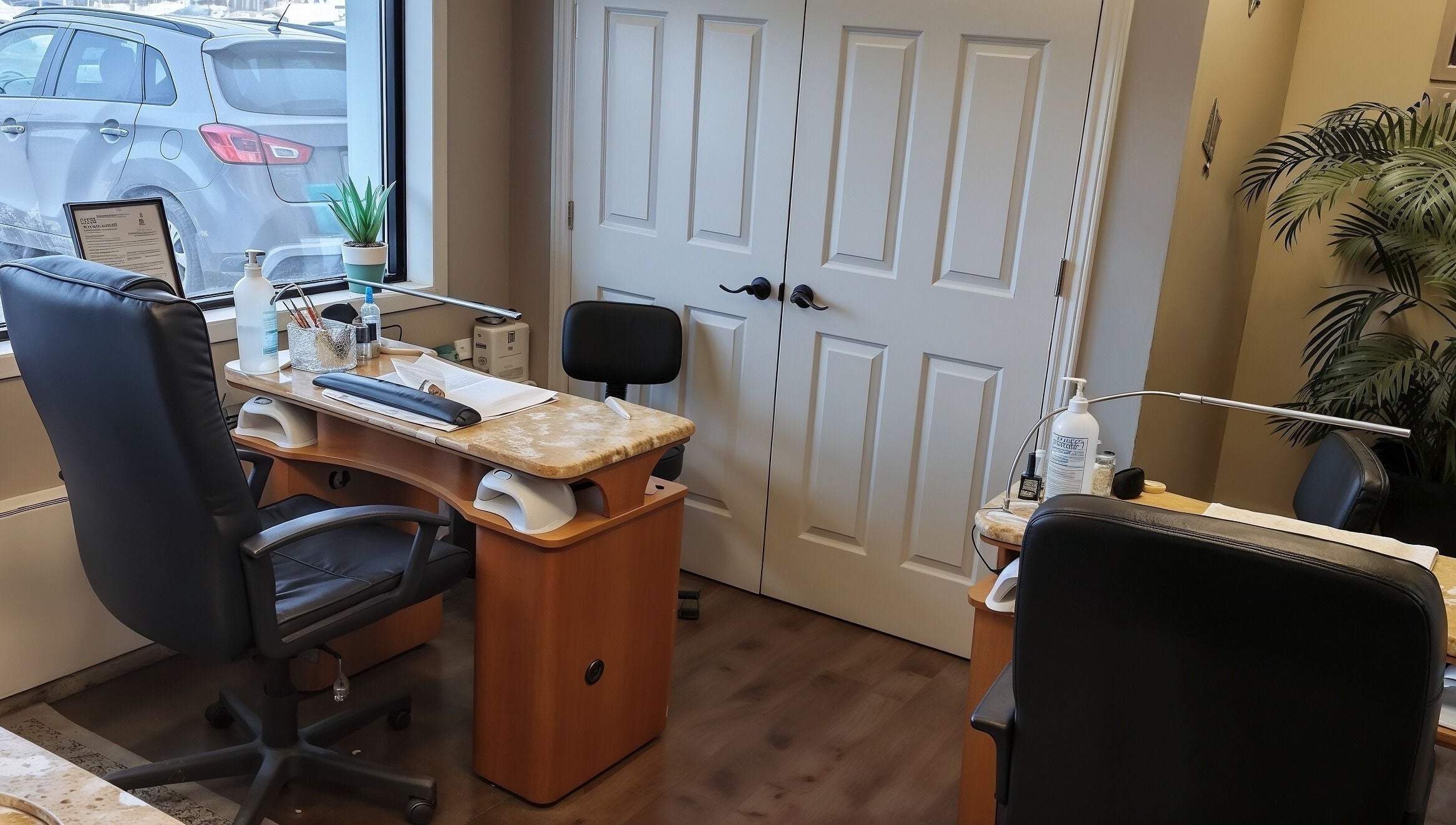 Cozy nail service area at Dream Nails and Spa, St. John's, Newfoundland and Labrador, CA.