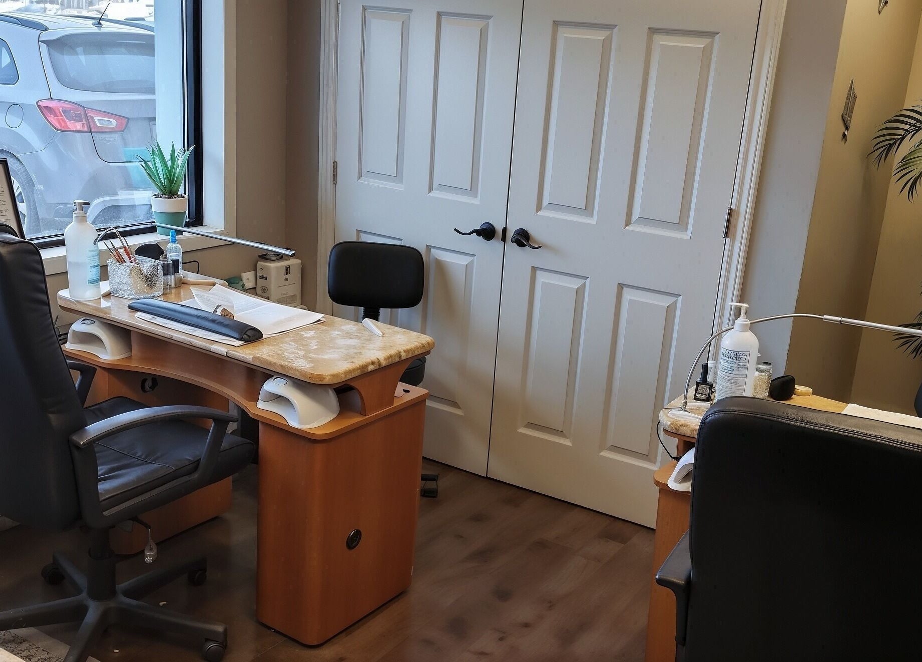 Cozy nail service area at Dream Nails and Spa, St. John's, Newfoundland and Labrador, CA.