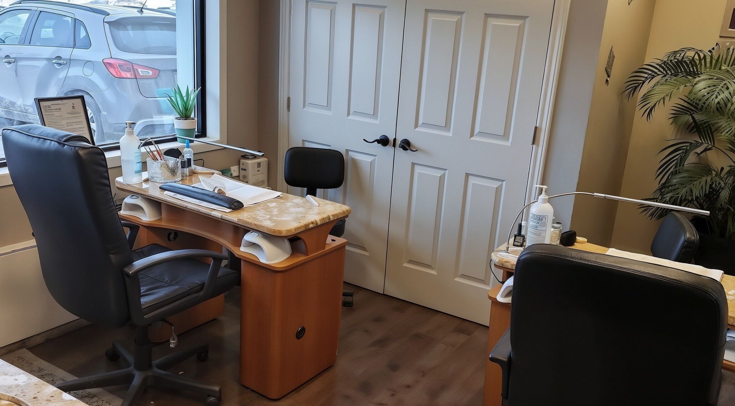 Cozy nail service area at Dream Nails and Spa, St. John's, Newfoundland and Labrador, CA.