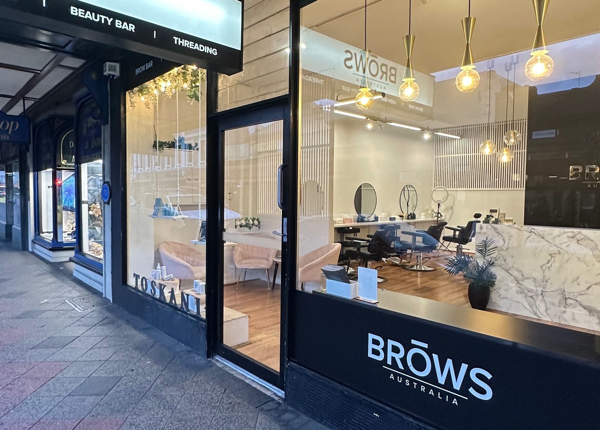 Front view of Brows Australia -Launceston, a stylish beauty salon in Launceston, Tasmania, AU.