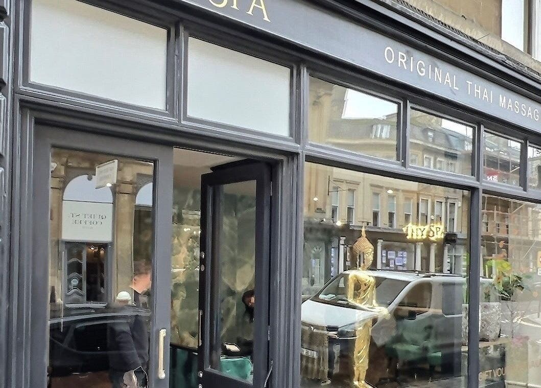 Entrance of Thy Spa Bath showcasing Original Thai Massage, located in Bath, England, GB.