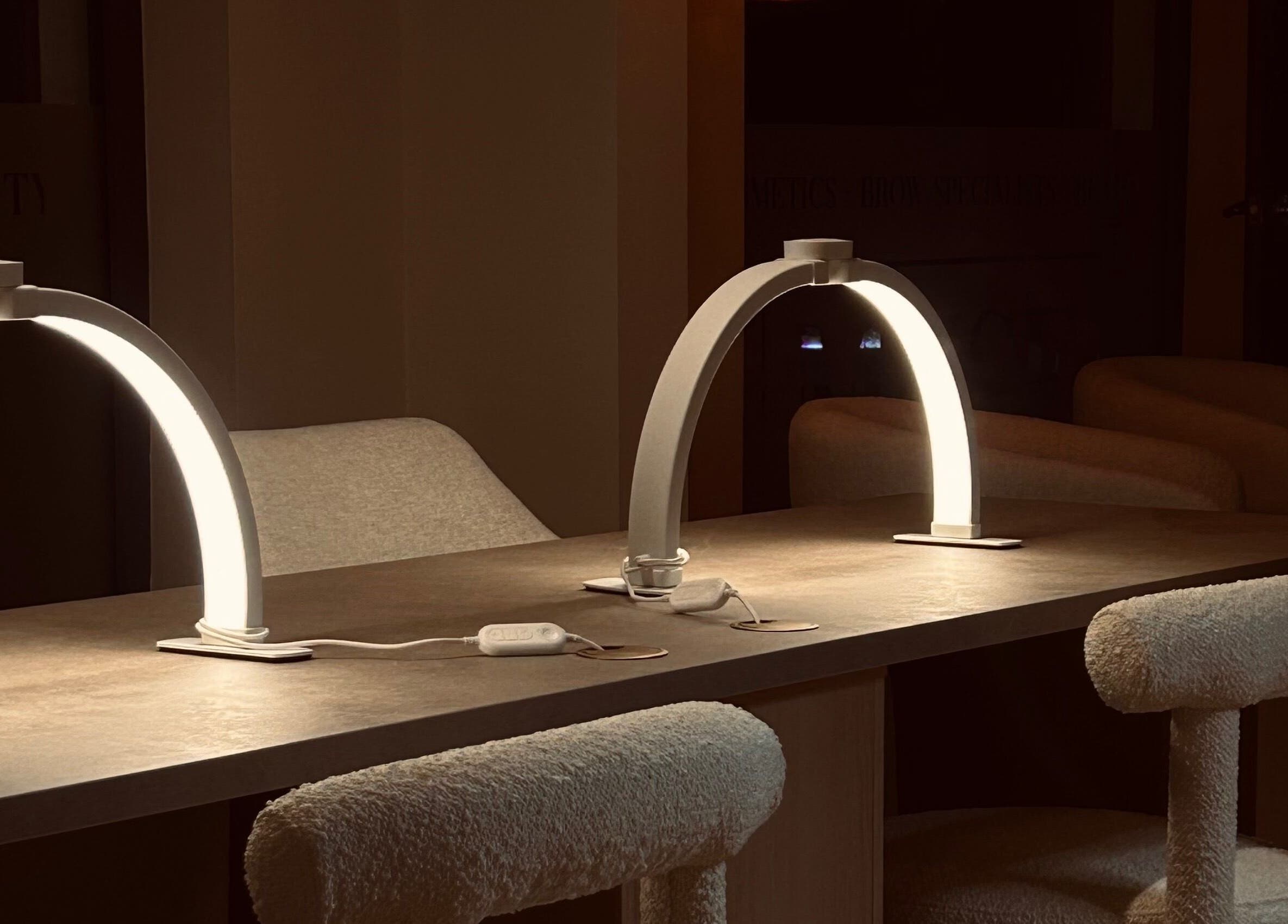 Modern nail station with minimalist lighting at Muse - Ballyclare, Ballyclare, Northern Ireland, GB.