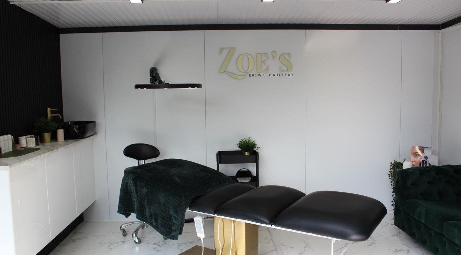 Interior of Zoe’s Brow and Beauty Bar in Colchester, England, GB, featuring a modern treatment room.