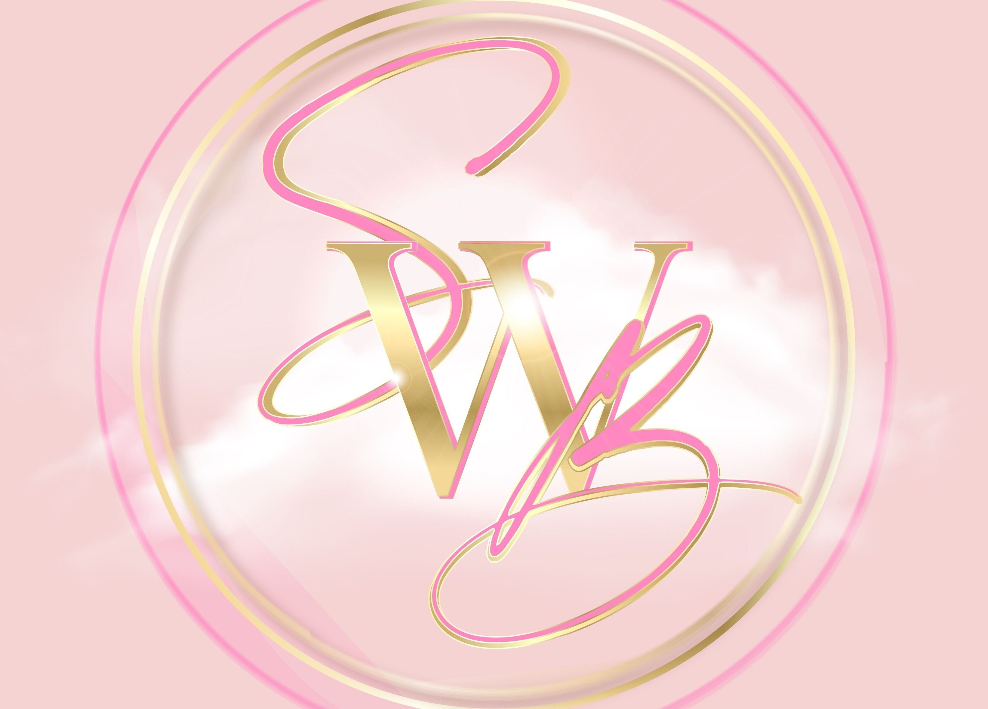 Sophies Wowbrows logo with pink and gold monogram, Selsey, England, GB.