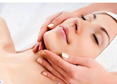 Facial massage at shedul20 in Belfast, Northern Ireland, GB shows relaxation and skincare.