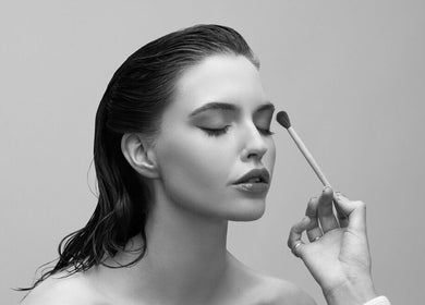 Professional makeup application at Emily Marietta Barker in Glasgow, Scotland, GB.