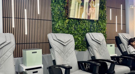 Luxurious pedicure chairs at Davie Nails, Davie, Florida, US, offering a calming spa experience.