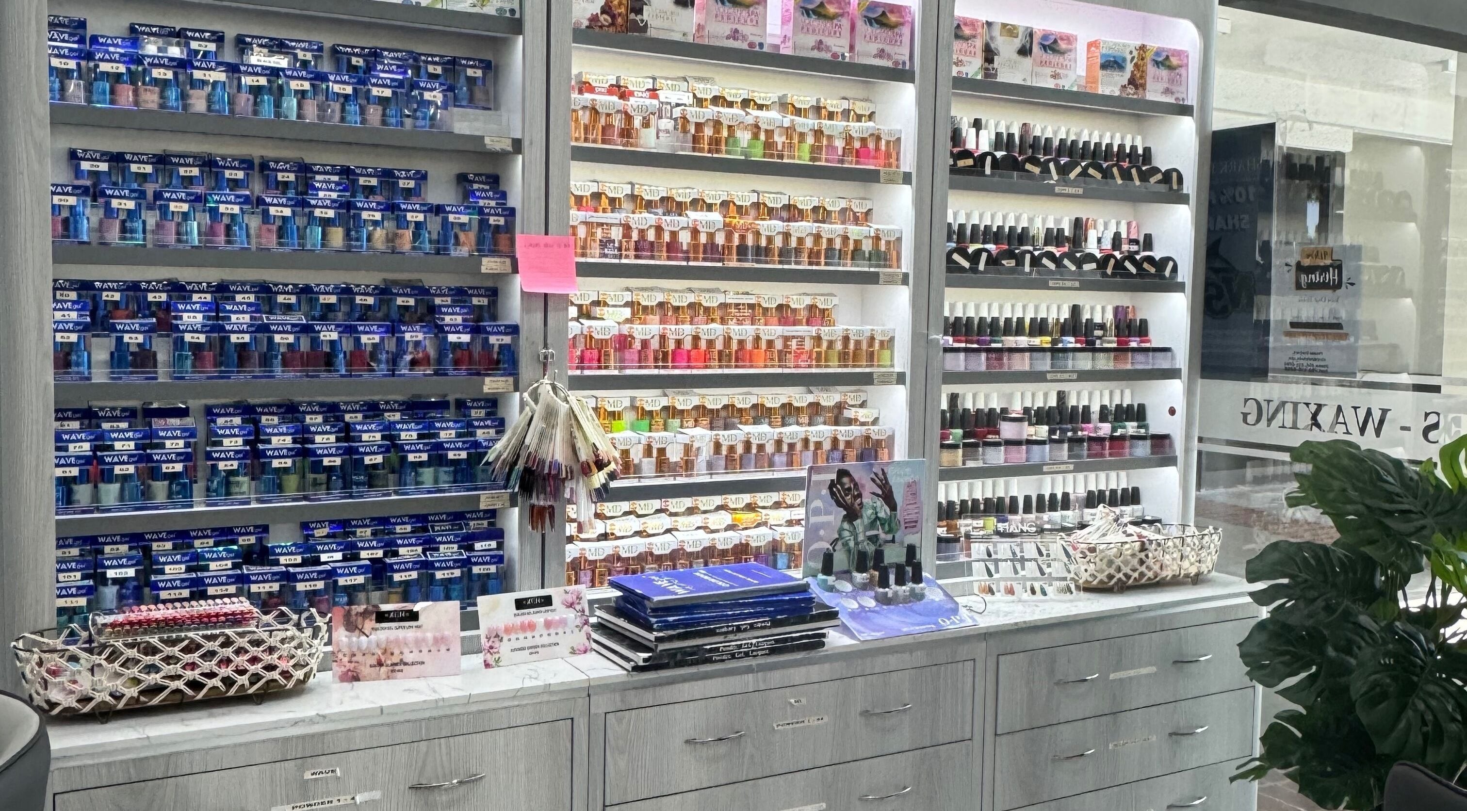 Wide variety of nail polishes at Davie Nails in Davie, Florida, US. Discover colorful options for perfect manicures.