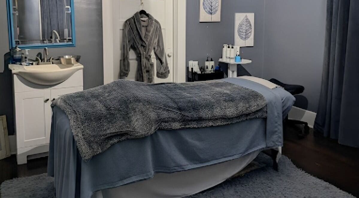 Tranquil therapy room with bed and decor at Cloud 9 Elevated Therapies, Sellersburg, Indiana, US.