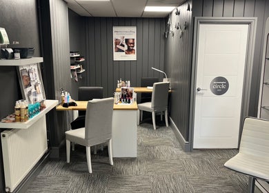 Chic interior at Pearce and Chapman Hair and Beauty, Beddau, Wales, GB.