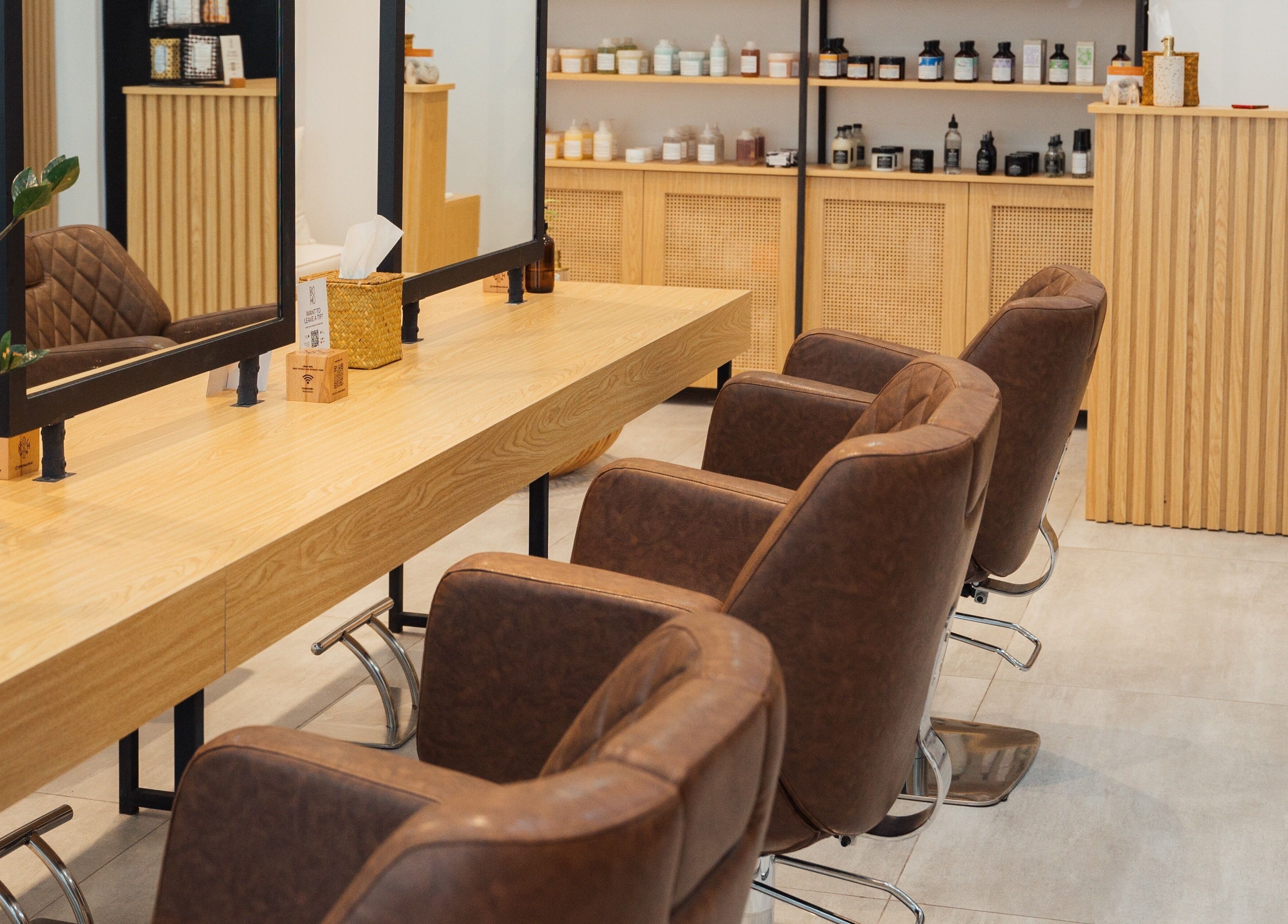 Elegant salon interior at Boho Salon AD, Abu Dhabi, offering luxury beauty services in Abu Dhabi, AE.