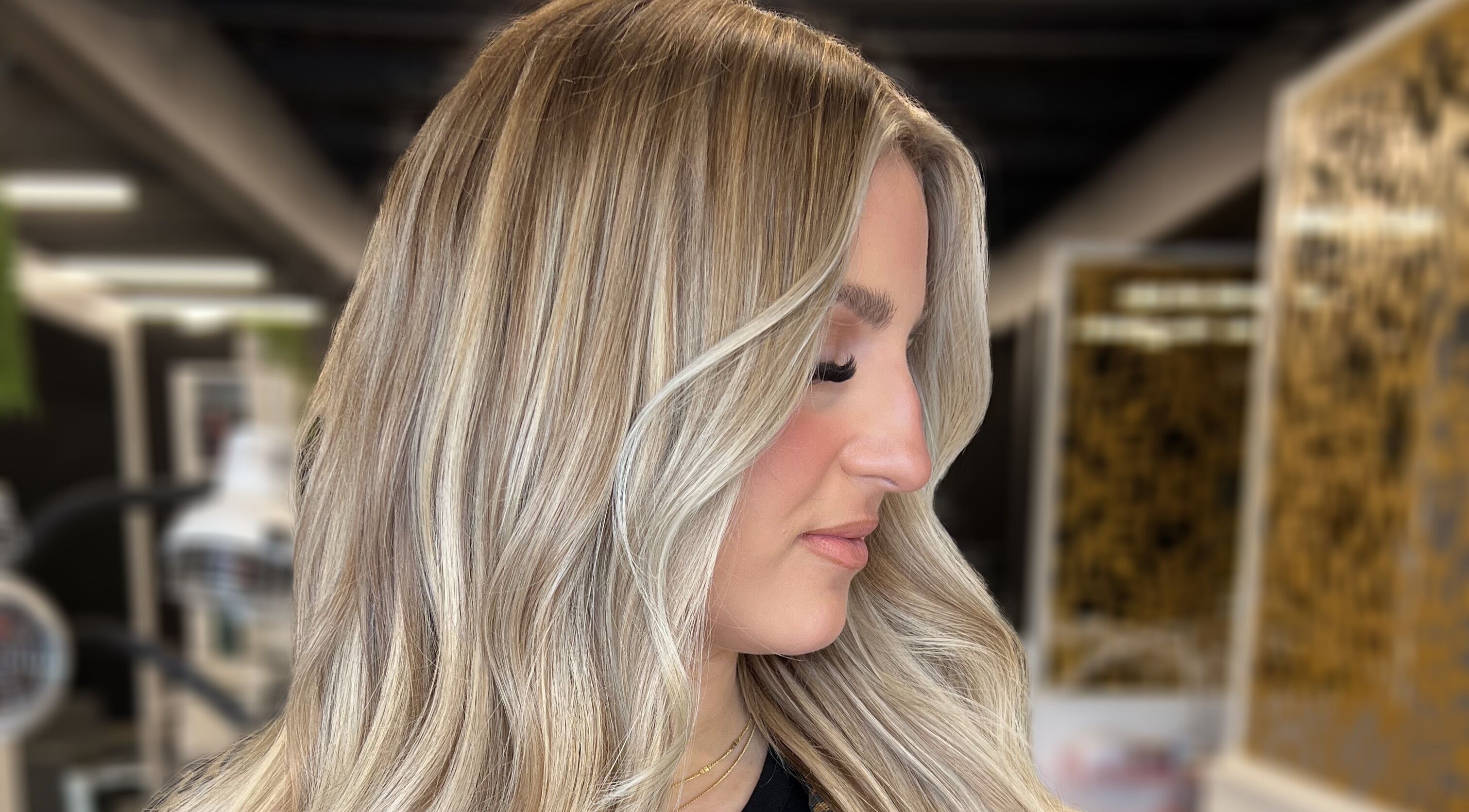 Beautiful blonde hair styled at Paige at Chic, Moose Jaw, Saskatchewan, CA.