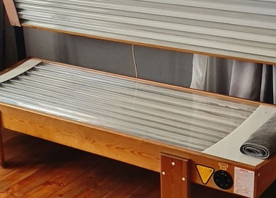 Relaxing sunbed at YM Nails Beauty & Skincare, Potchefstroom, North West, ZA invites tranquility and warmth.