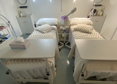 Relaxing treatment beds at The Facespa in Jitra, Kedah, MY offering a serene beauty experience.