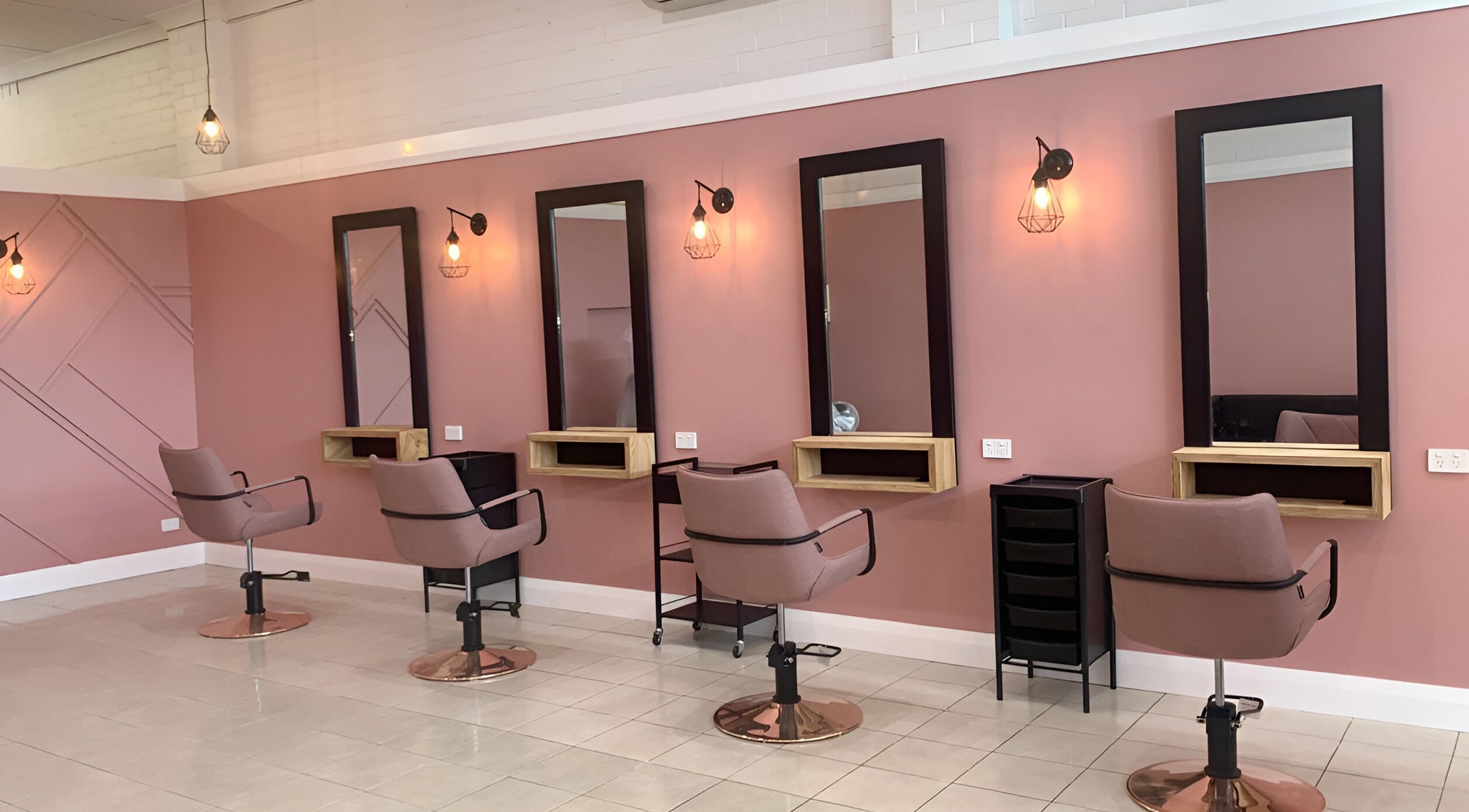 Elegant styling stations at Studio C Hair, Kingswood, New South Wales, AU