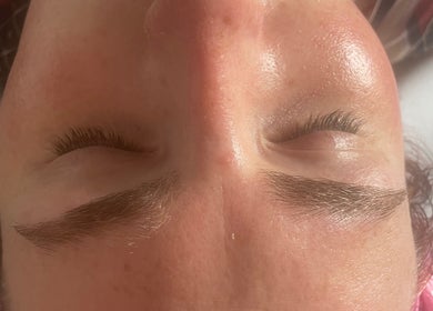Relaxed eyebrows at The Facial Spa at Bank House, Llantwit Major, Wales, GB. Perfect for self-care treatments.