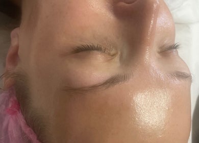 Client receiving a rejuvenating facial at The Facial Spa at Bank House, Llantwit Major, Wales, GB.