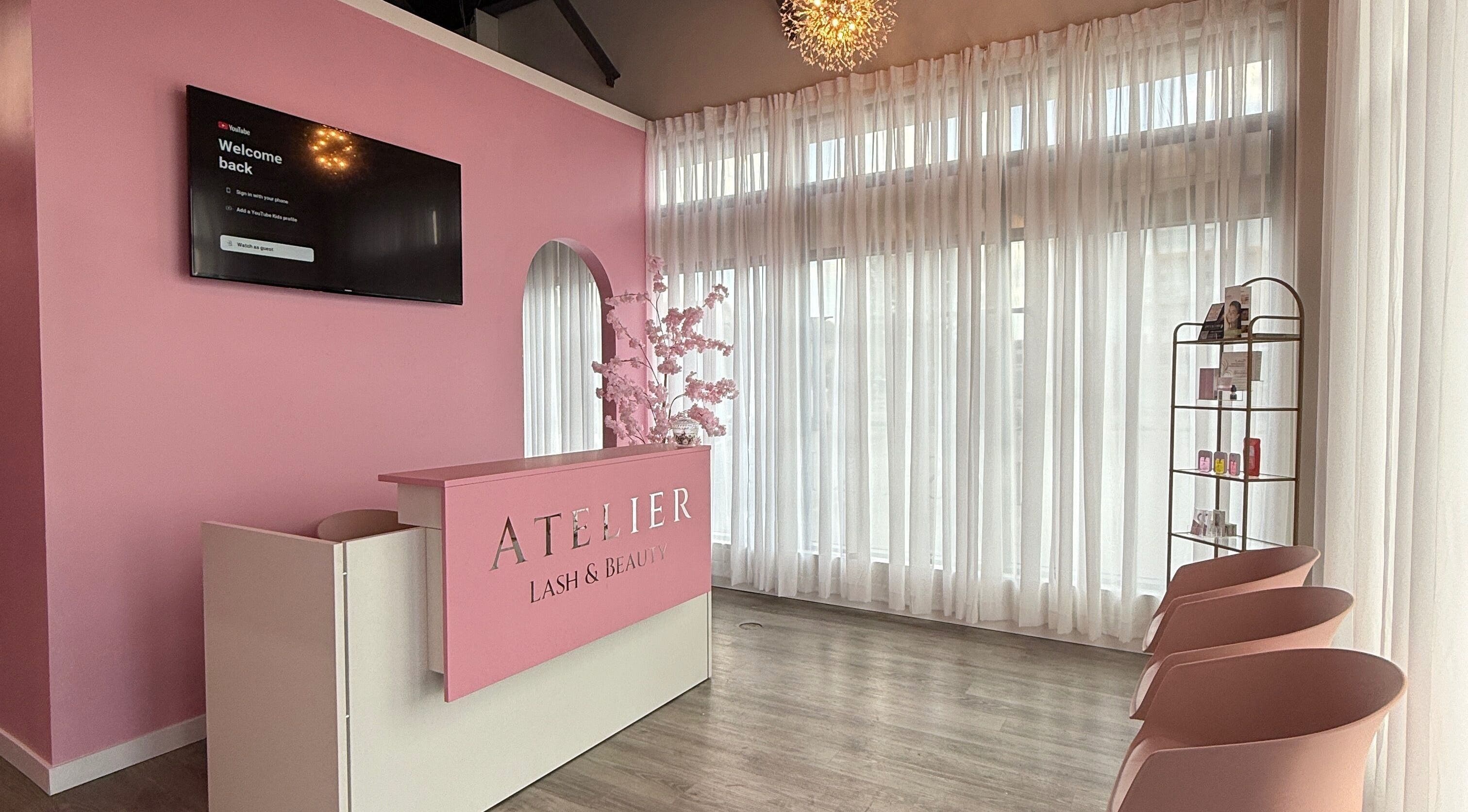 Elegant reception at The Beauty Nurs, Edmonton, Alberta, CA. Modern pink decor with a welcoming ambiance.