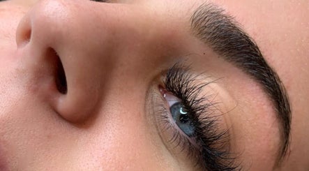 Close-up of eyelash extensions at Lashed by Lexi, Greenock, Scotland, GB showcasing detailed lash artistry.