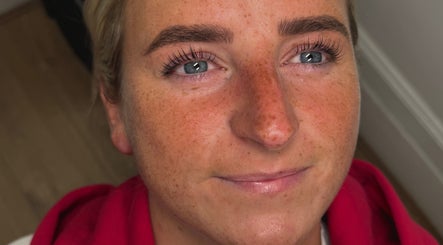 Close-up of styled eyelashes at Lashed by Lexi, Greenock, Scotland, GB.