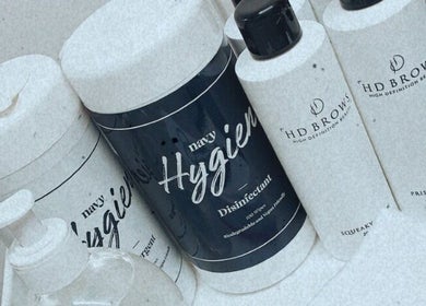 Hygiene and beauty products at Lashed by Lexi, Greenock, Scotland, GB showcasing quality care.