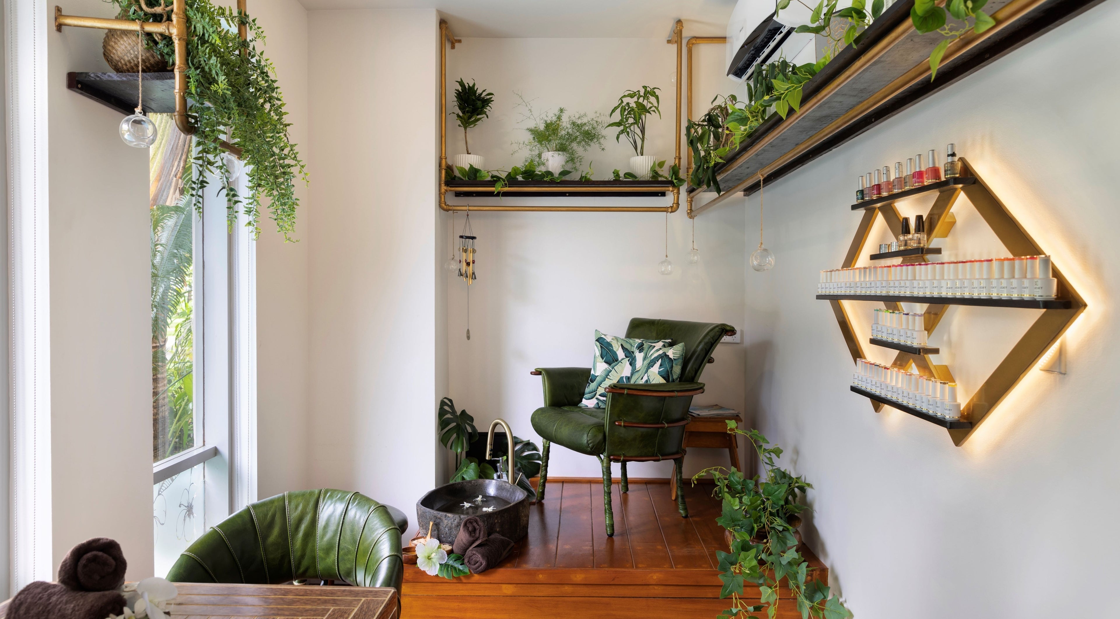 Relaxing spa corner at Sofitel Fiji Resort & Spa, Denarau Island, Western Division, FJ, with lush plants and seating.