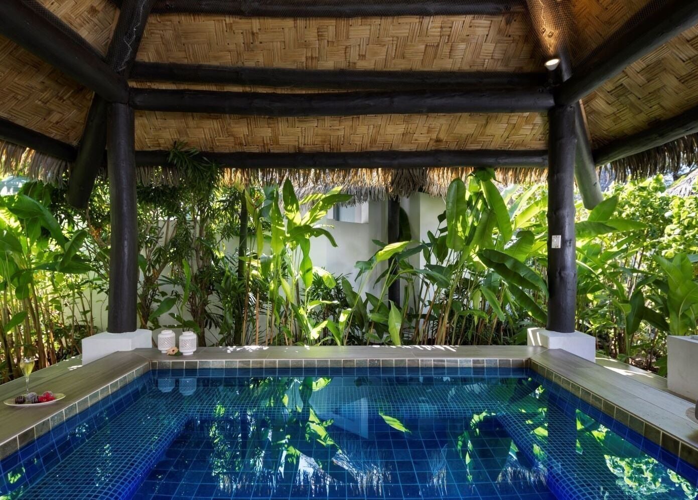 Private pool surrounded by lush greenery at Sofitel Fiji Resort & Spa, Denarau Island, Western Division, FJ.