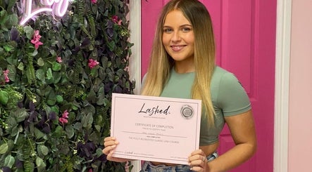Graduation at Lashed By Rachel Emma with certificate in Cradley Heath, England, GB.