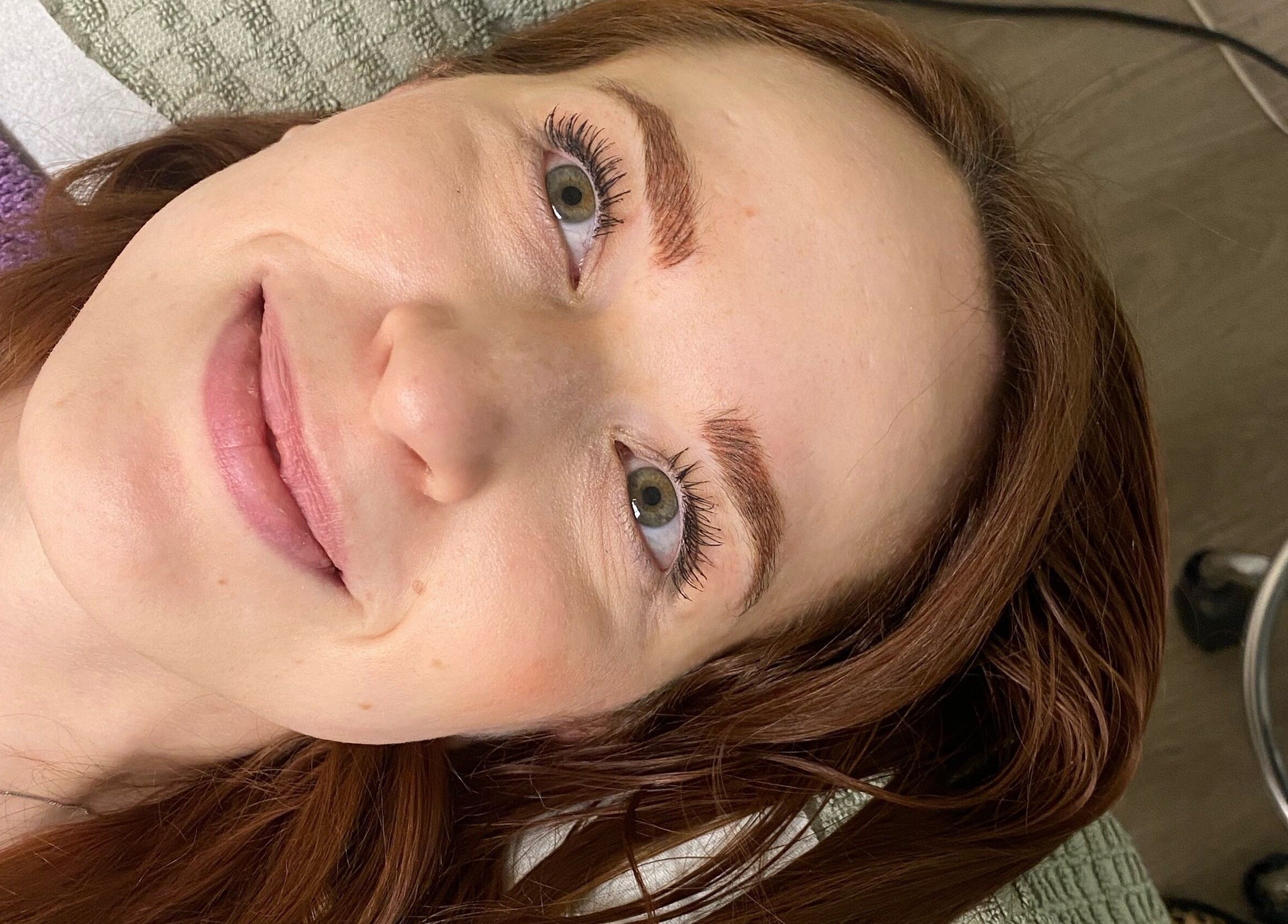 Client with styled lashes at Lashes and Brows by Katy, Gloucester, England, GB. Bright, fresh look.